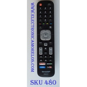 CONTROL PARA TV / SMART TV SHARP EN2A27ST / MODELOS LC-32P5000U / LC-40P5000U / LC-43P5000U / LC-50P5000U / LC-55P5000U / LC-60P6000U